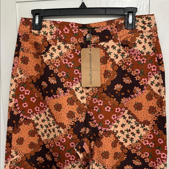 Princess Highway Floral Trousers in Pink and Brown - Picture 2 of 4
